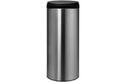 Brabantia 30L Flip Bin - Black and Silver